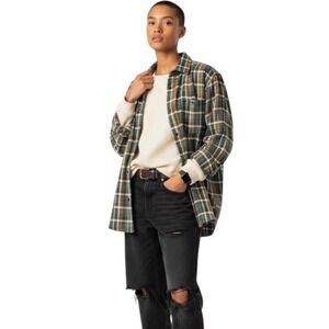 Volcom Plaid Flannel Shirt Green Skater Grunge Streetwear Gorpcore Blokecore L